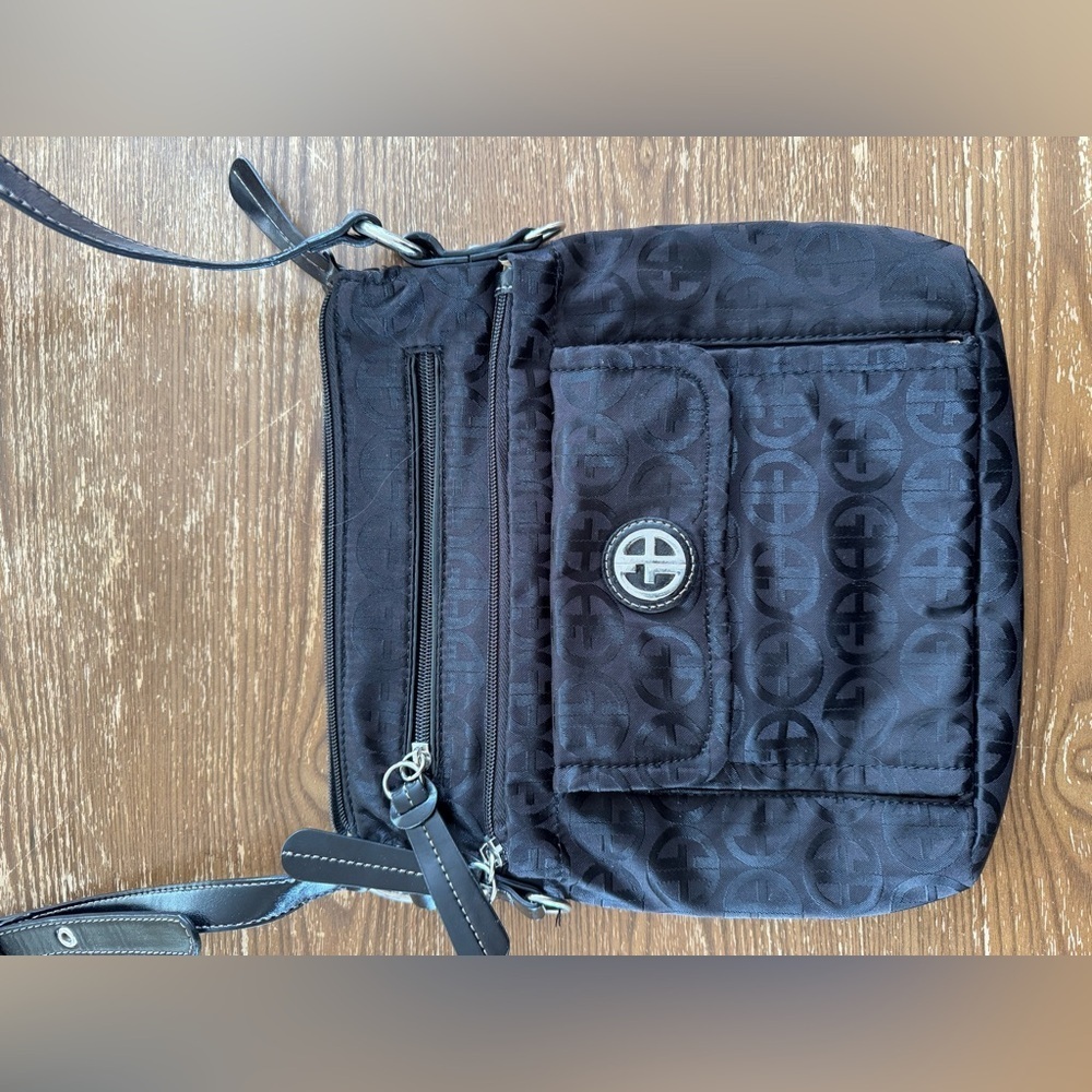 Giani Bernini Black Logo crosbody Bag